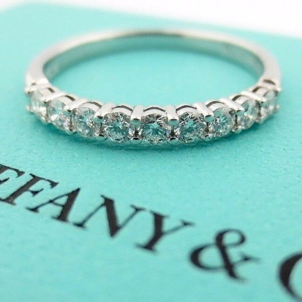 PLATINUM .27CT 9 DIAMOND 2.2MM SHARED ETERNITY WEDDING